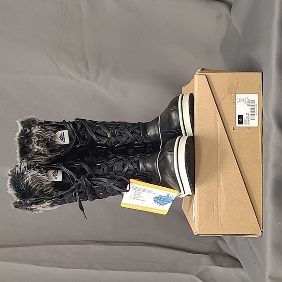 ALEADER Women's Waterproof Snow Boot, Black, Size 9 - Picture 7 of 8